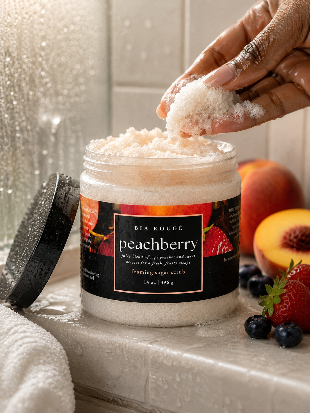 Peachberry Foaming Sugar Scrub