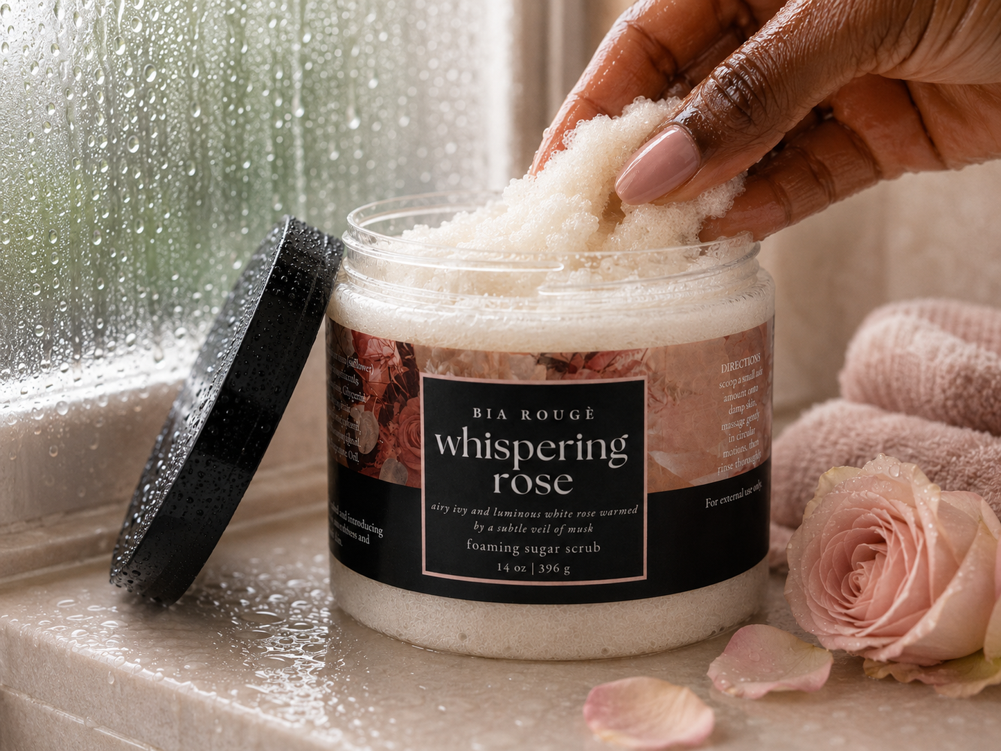 Whispering Rose Foaming Sugar Scrub