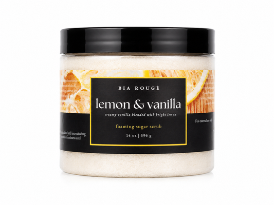Lemon & Vanilla Foaming Sugar Scrub