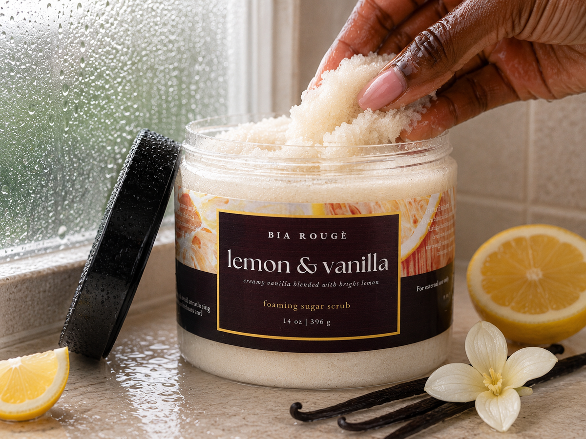 Lemon & Vanilla Foaming Sugar Scrub